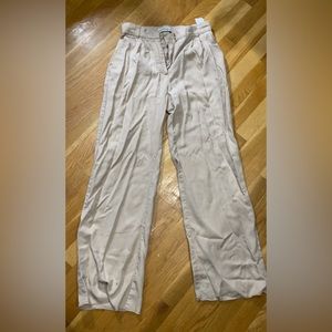 Abercrombie High Waisted Trousers Tan